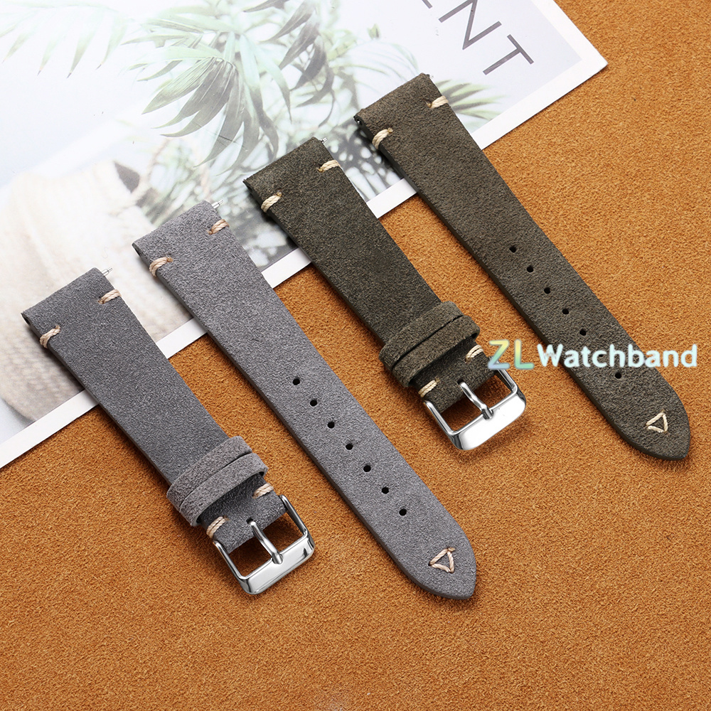 20mm 22mm Soft Suede Watch Str - Suede Strap Watch 评论和价格