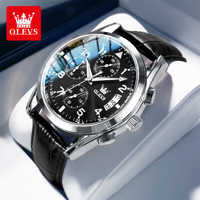 OLEVS Quartz Watch for Men Ori - Leather Watch Band Men 评论和价格