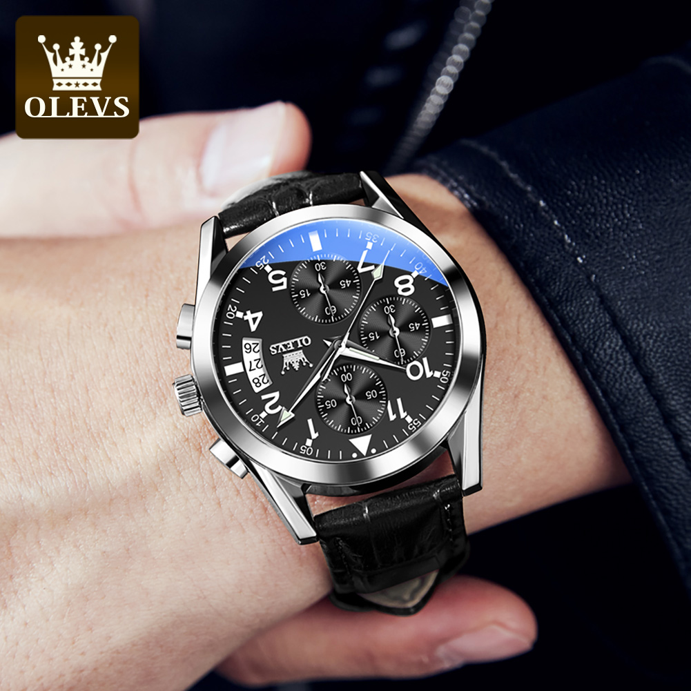OLEVS Quartz Watch for Men Ori - Leather Watch Band Men 评论和价格