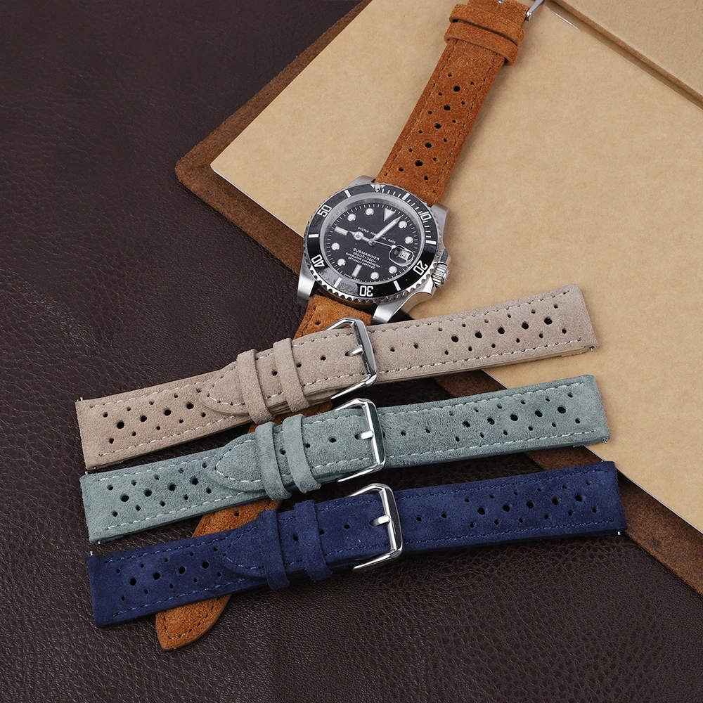 Suede Leather Watch Band 18mm  - Suede Strap Watch 评论和价格