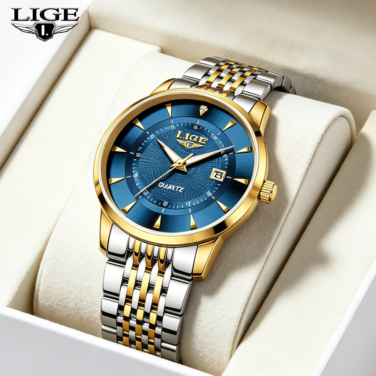 LIGE New 2026 Luxury Man Watch - Stainless Bracelet Diver 评论和价格
