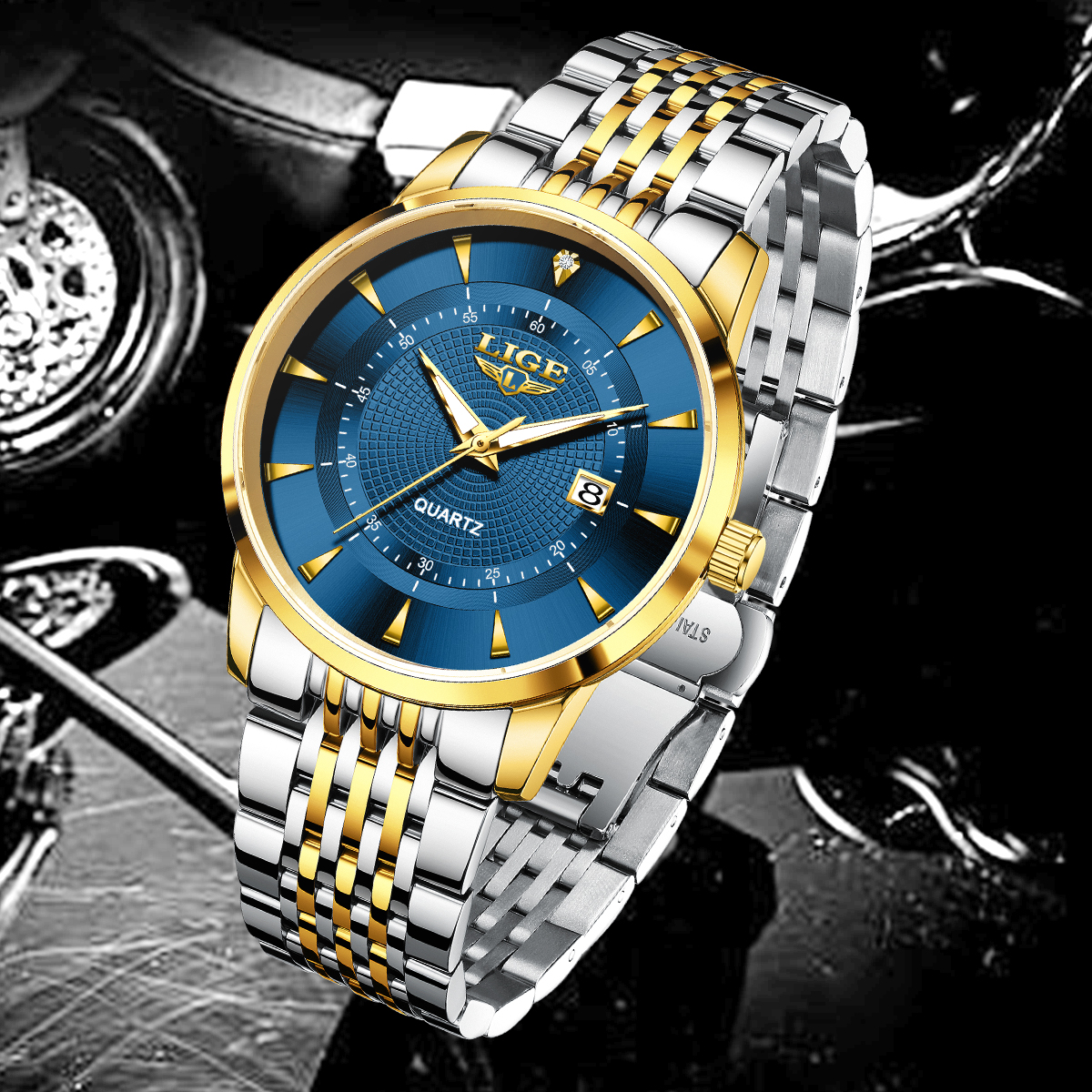 LIGE New 2026 Luxury Man Watch - Stainless Bracelet Diver 评论和价格