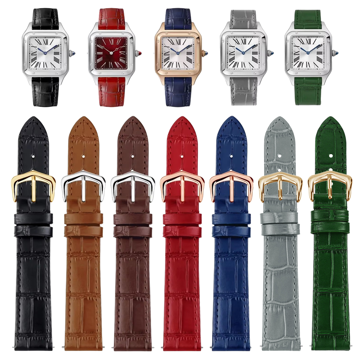 15mm 17mm 18mm 20mm Genuine Le - Leather Strap Quick Release 评论和价格