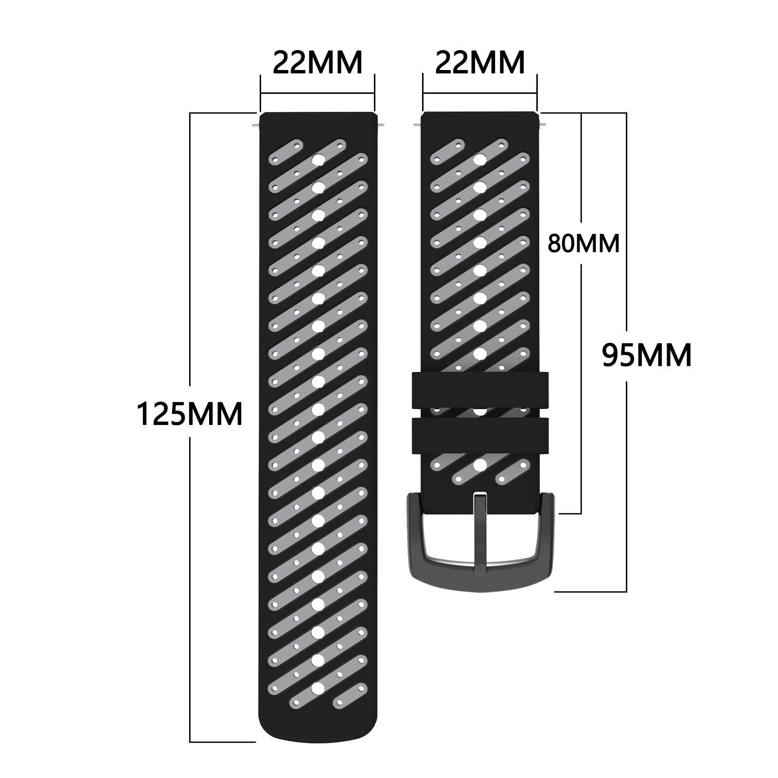 22mm Silicone Watch Band For T - Silicone Watch Band 22Mm 评论和价格