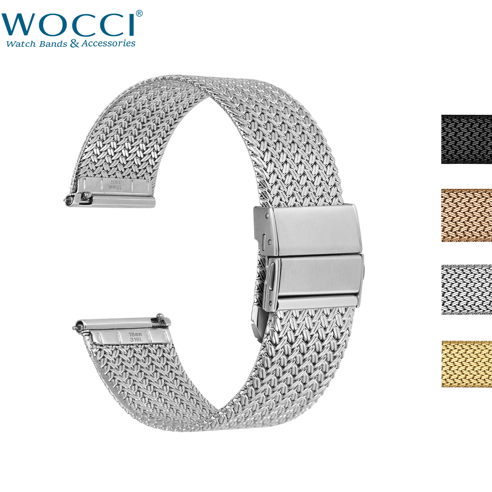 WOCCI Elite Metal Watch Band,  - Mesh Strap Metal 评论和价格