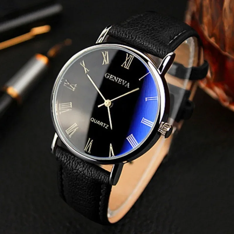 Famous Brand Men Quartz Watch  - Leather Watch Band Men 评论和价格