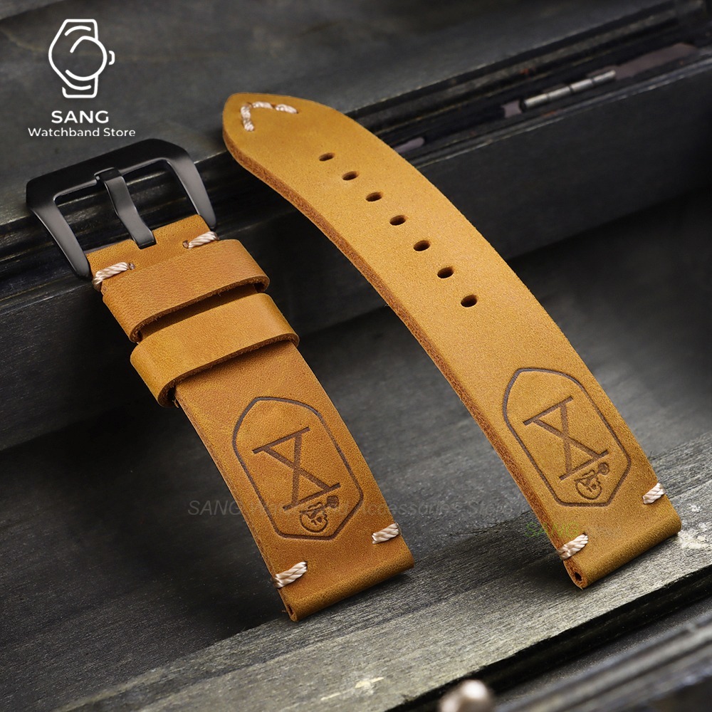20mm 22mm 24mm 26mm Cowhide Le - Leather Watch Band Men 评论和价格