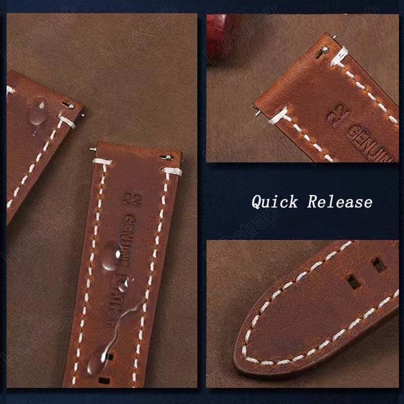 Retro Leather Watch Strap 18mm - Leather Strap Quick Release 评论和价格