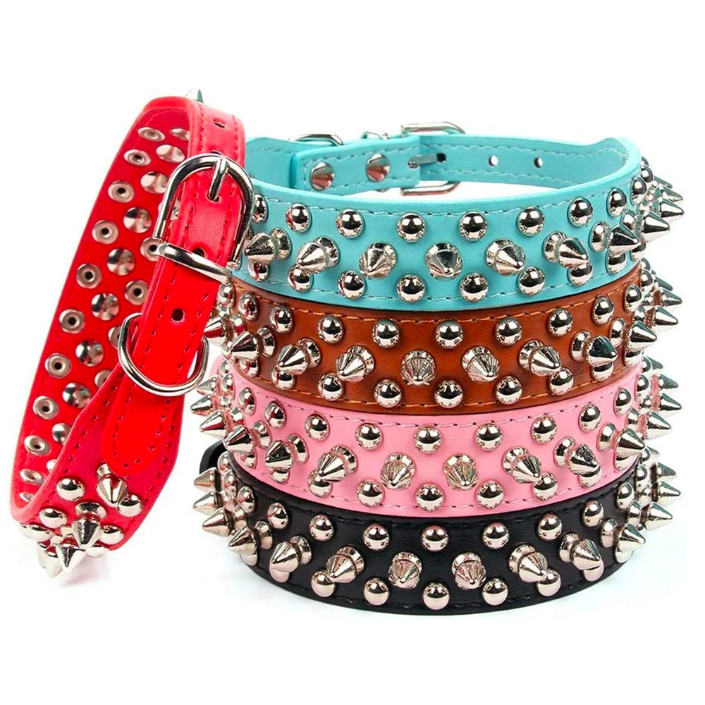 Adjustable Leather Pet Dog col - Leather Strap Quick Release 评论和价格